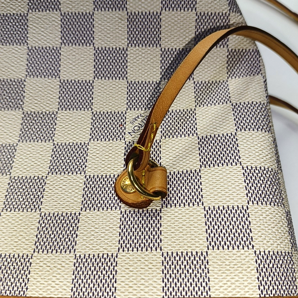 NEVERFULL MM Damier Azur Coated Canvas White