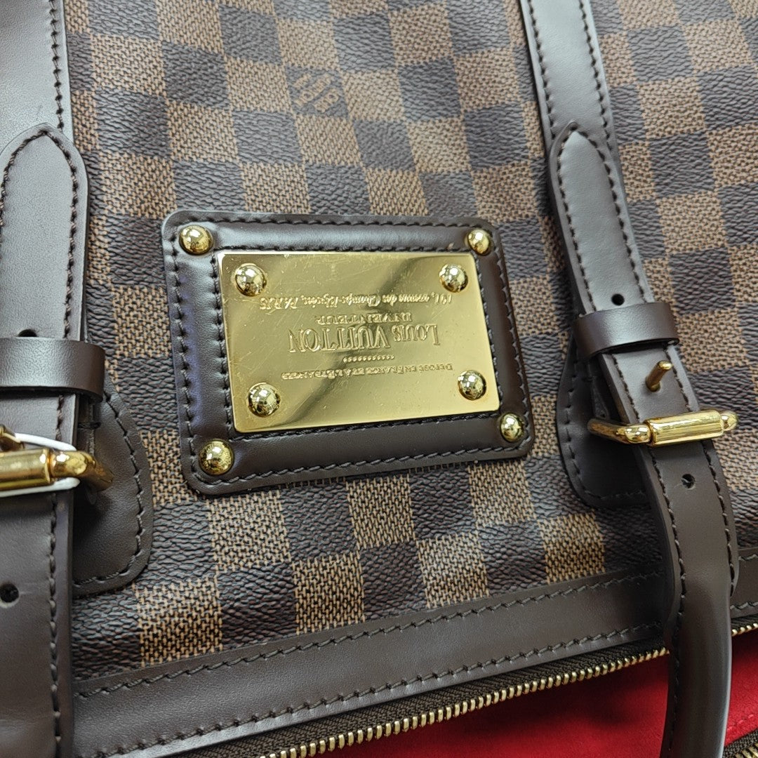BERKELEY Damier Ebene Coated Canvas Brown