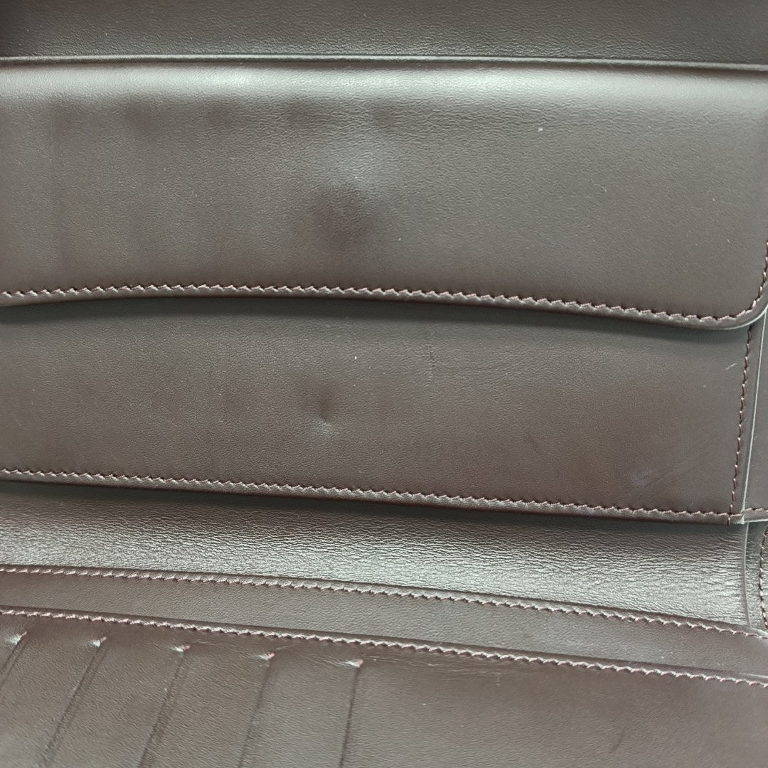 CLASSIC FLAP Mini Quilted Grained Calfskin Black Wallet
