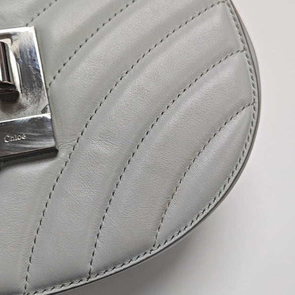 Drew Small Quilted Calfskin Blue