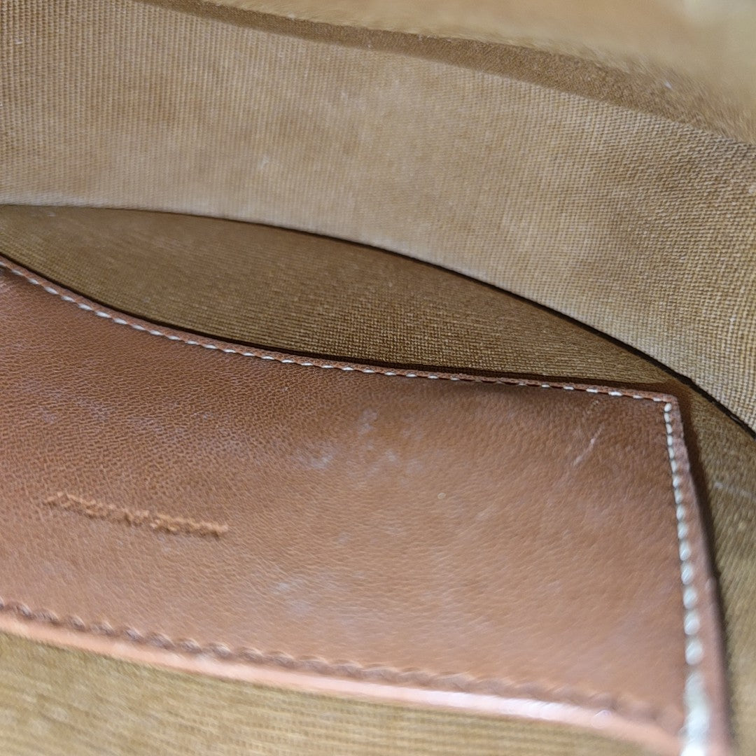 TRIOMPHE ROUND Mini Coated Canvas Brown