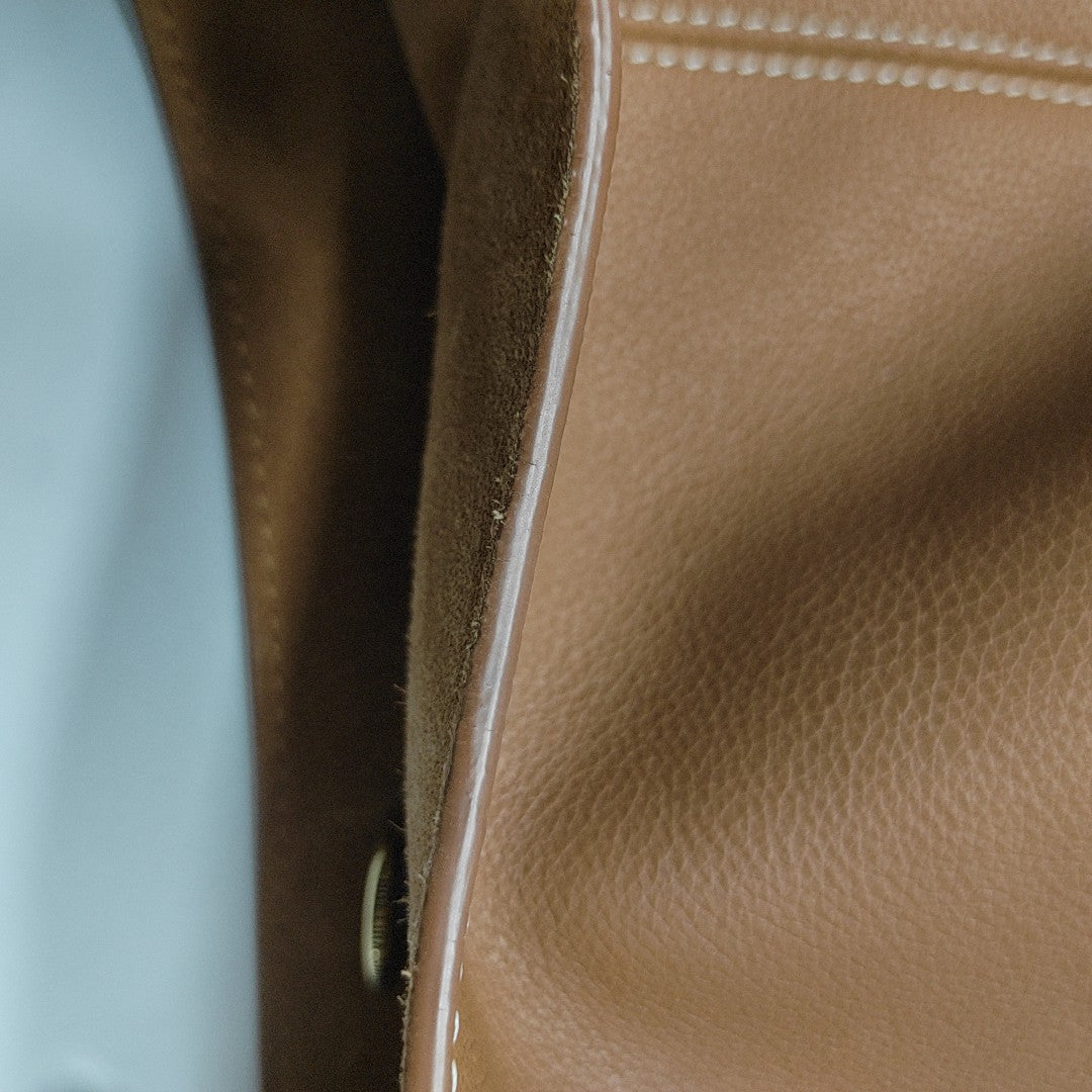 LOW KEY HOBO MM Monogram Calfskin Brown
