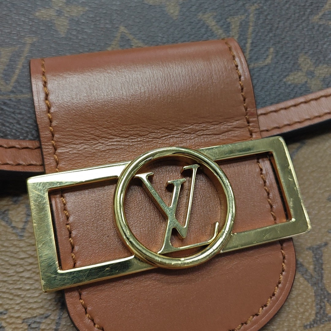 DAUPHINE Mini Monogram Coated Canvas Brown