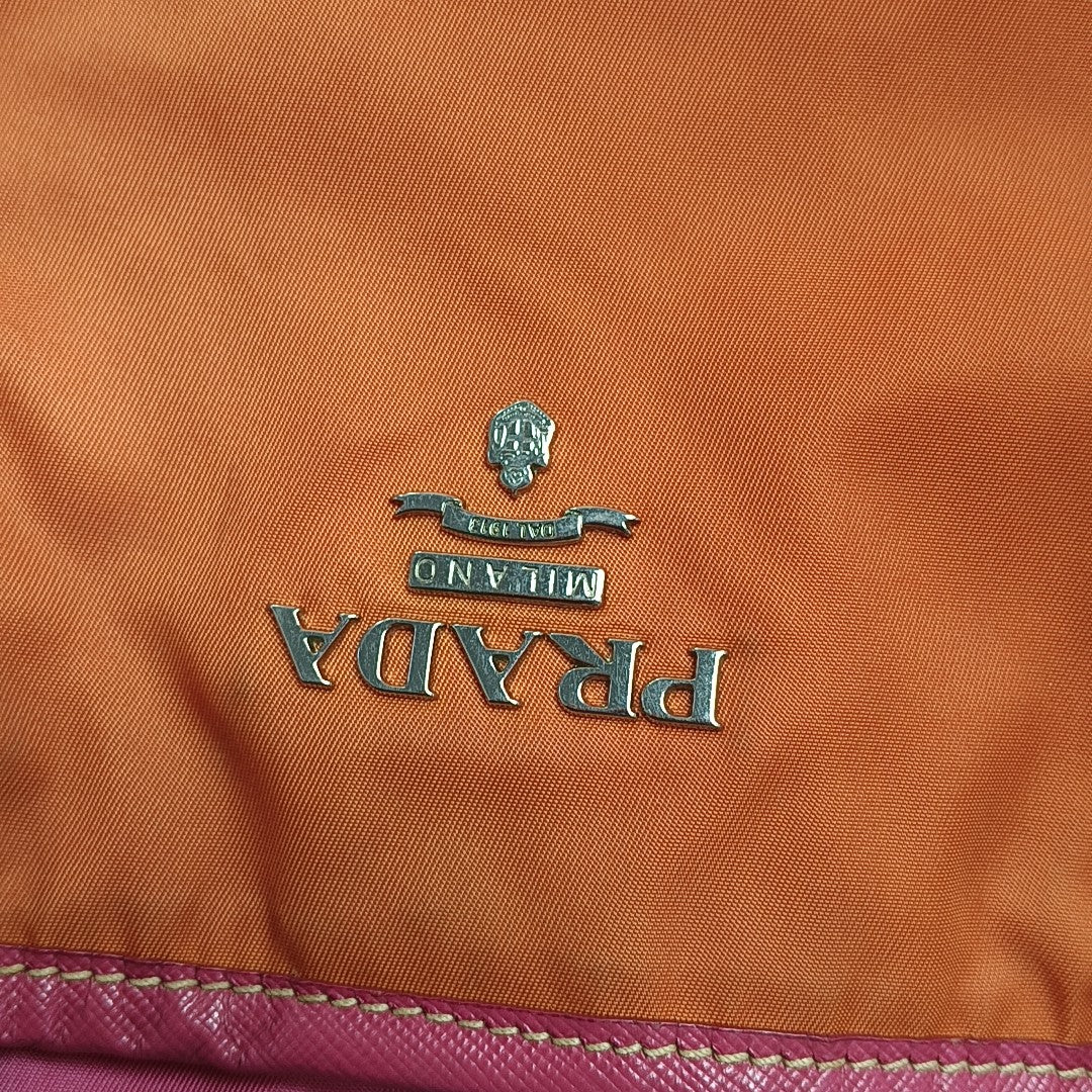 Vitello Phenix Tote Nylon Orange