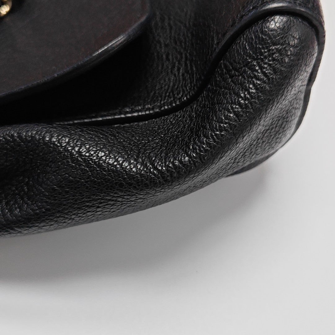 Calfskin Shoulder Bag Black