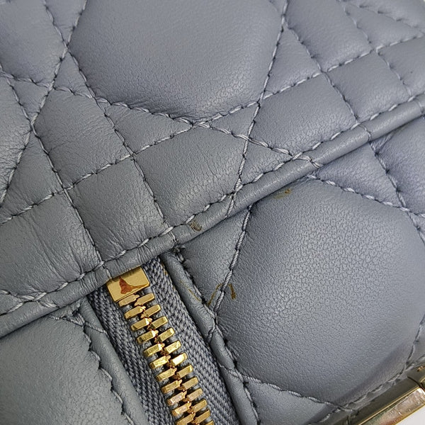 Vanity Lady Dior Cannage Calfskin Blue