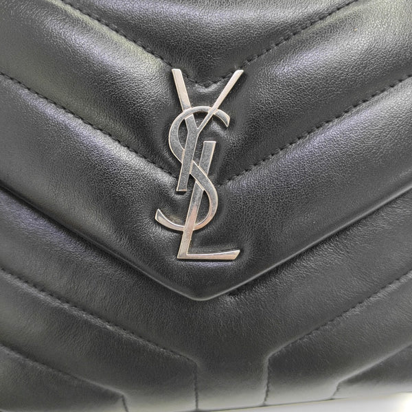 LOULOU Extra Small Chevron Calfskin Black