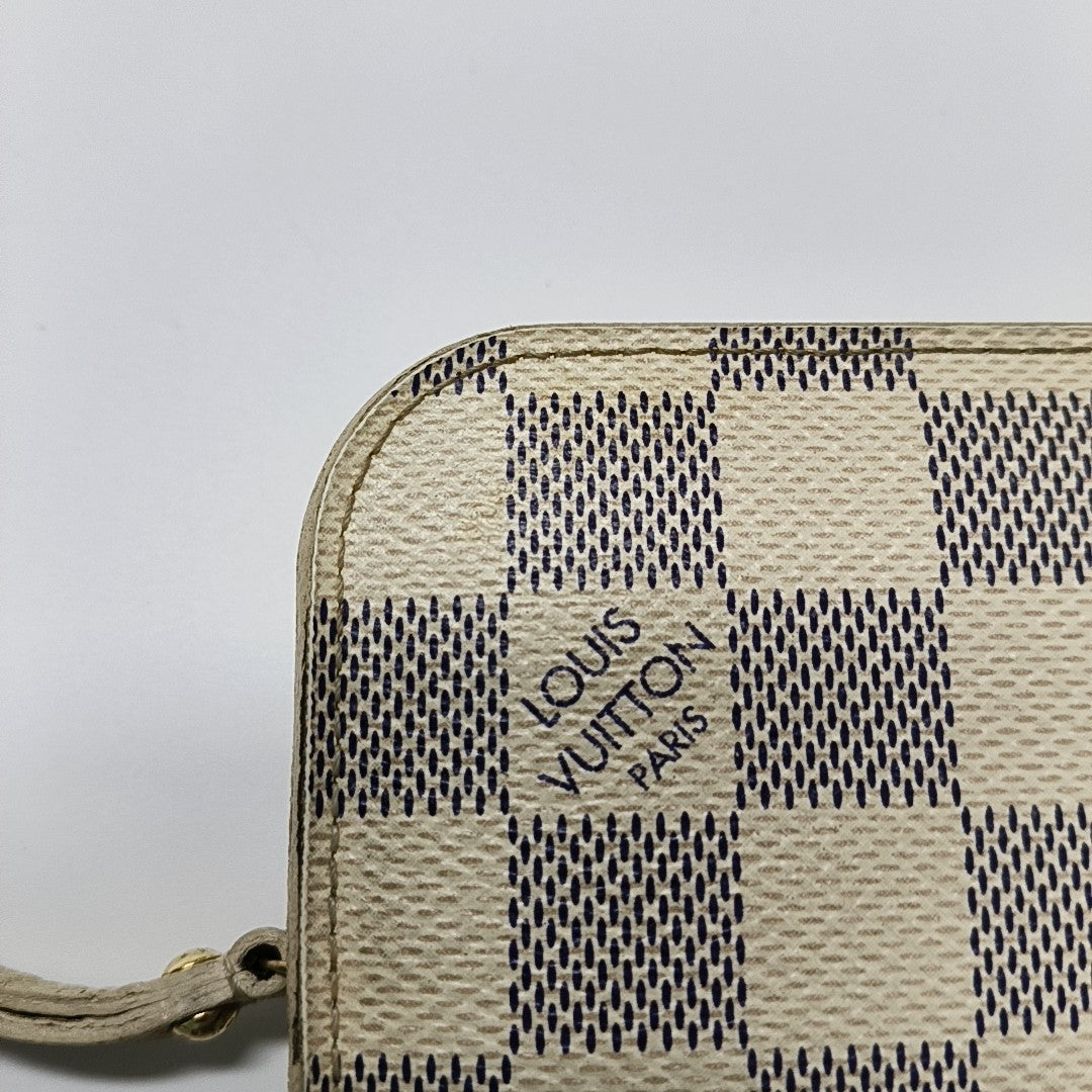 INSOLITE Damier Azur Coated Canvas White Wallet