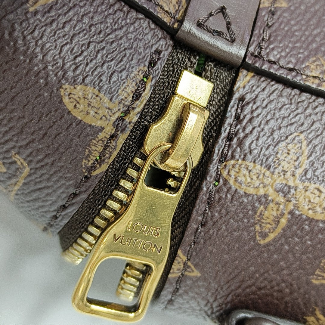 VERTICAL BOX TRUNK Monogram Coated Canvas Brown