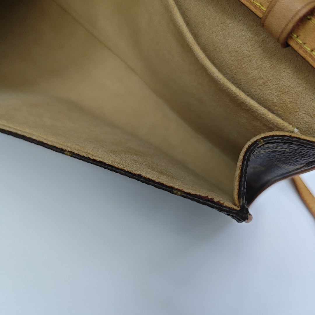 TWIN GM Monogram Coated Canvas Brown