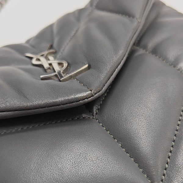 PUFFER Mini Quilted Lambskin Gray