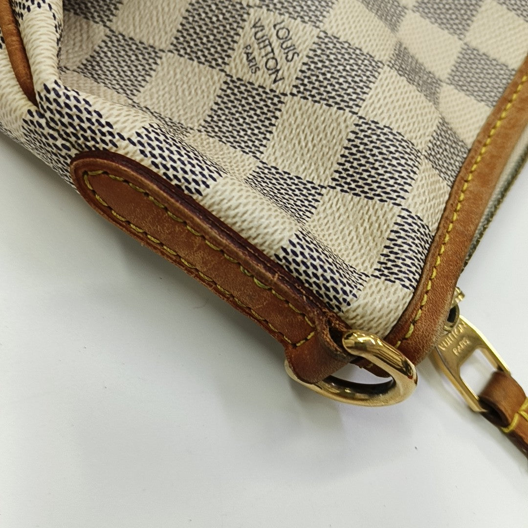 RIVIERA PM Damier Azur Coated Canvas White