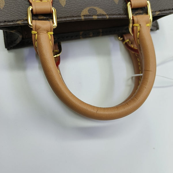 SAC PLAT Mini Monogram Coated Canvas Brown