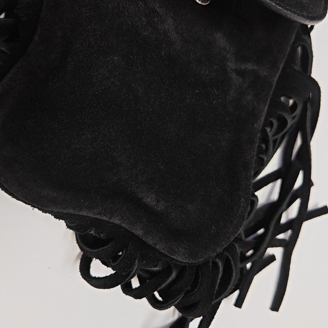 Suede Shoulder Bag Black