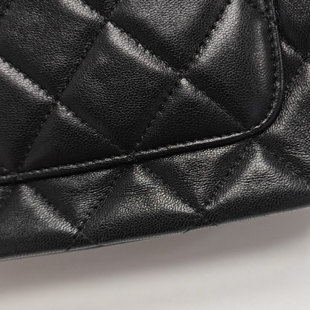 Quilted Lambskin Shoulder Bag Mini Black
