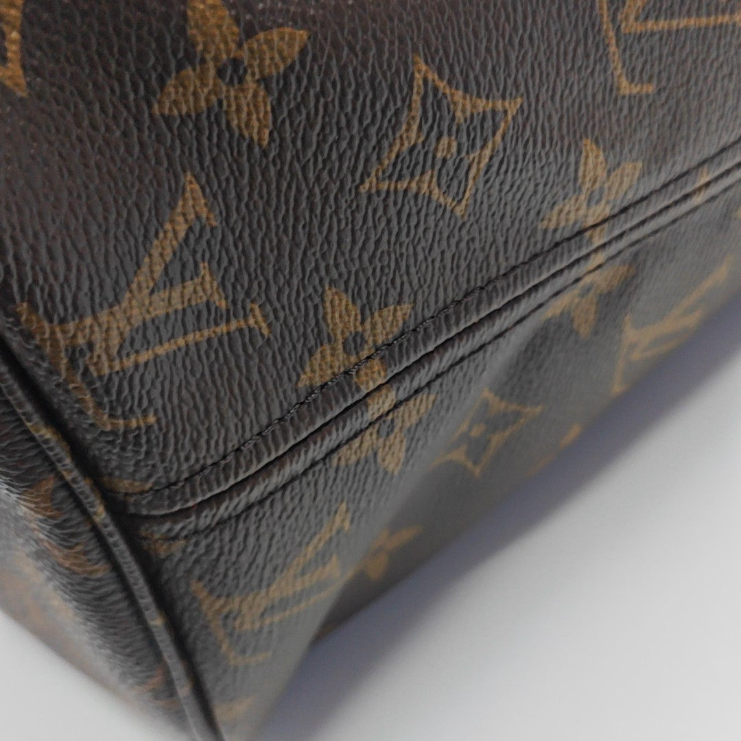 NEVERFULL MM Monogram Coated Canvas Brown