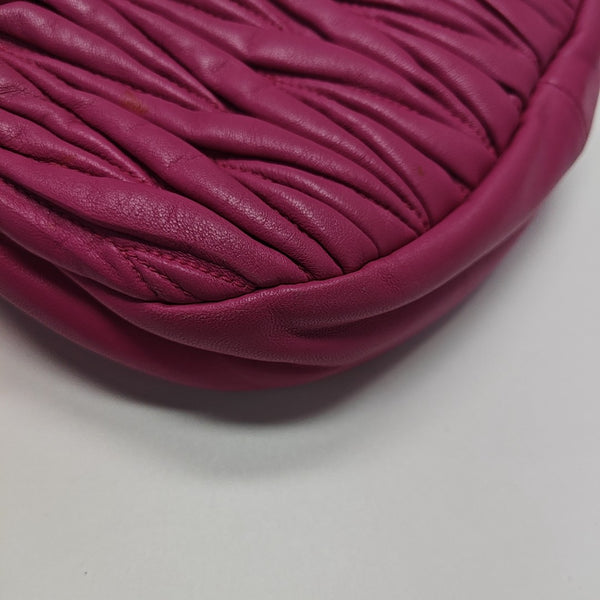 Miu Coffer Quilted Lambskin Pink