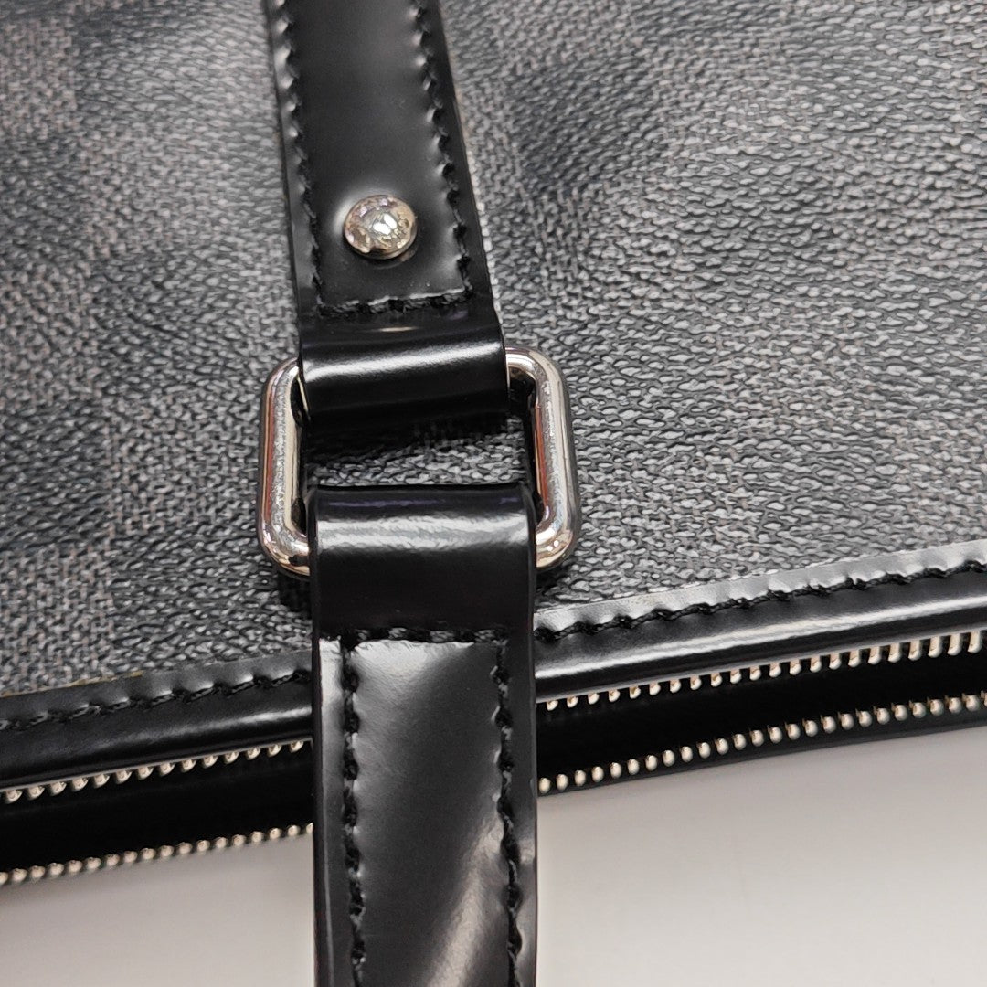 TADAO MM Damier Graphite Coated Canvas Gray