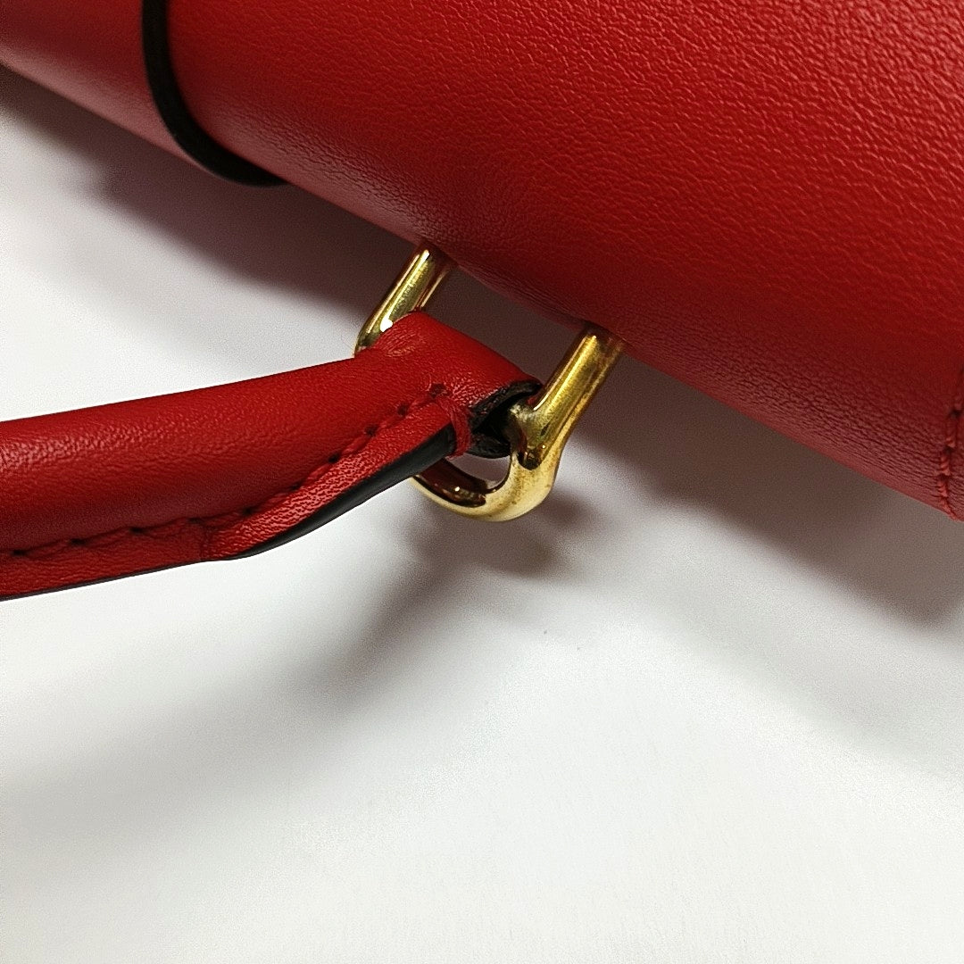 LOCKY BB Monogram Coated Canvas Red