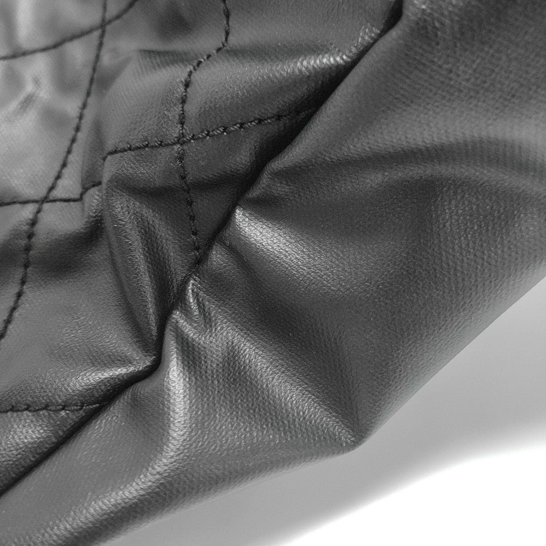 PARIS BIARRITZ Large Quilted Coated Canvas Black