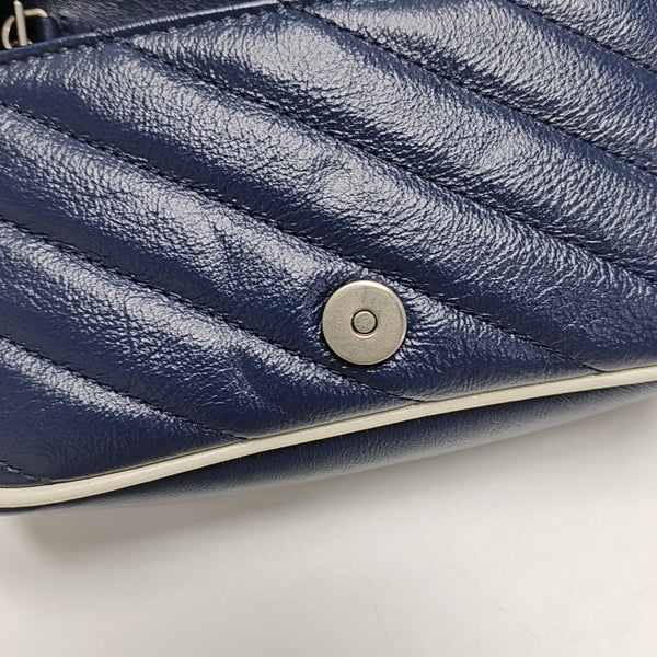 GG Marmont Super Mini Quilted Calfskin Blue