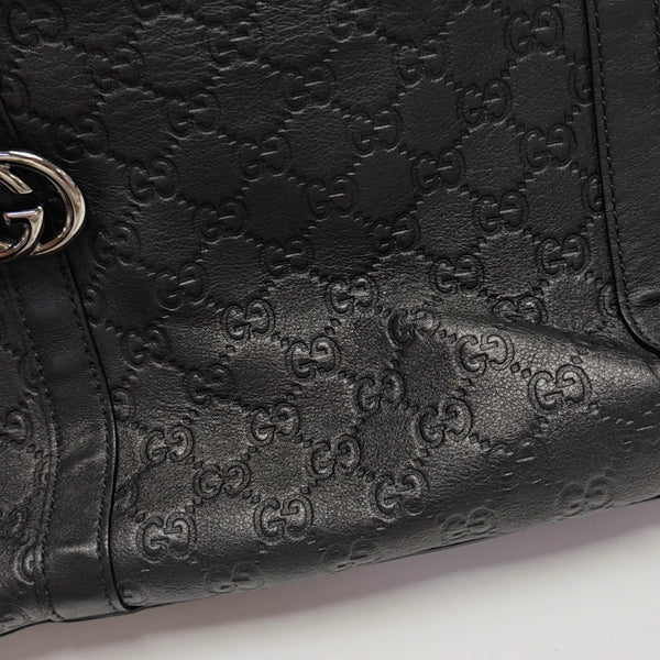 Monogram Calfskin Tote Bag Black