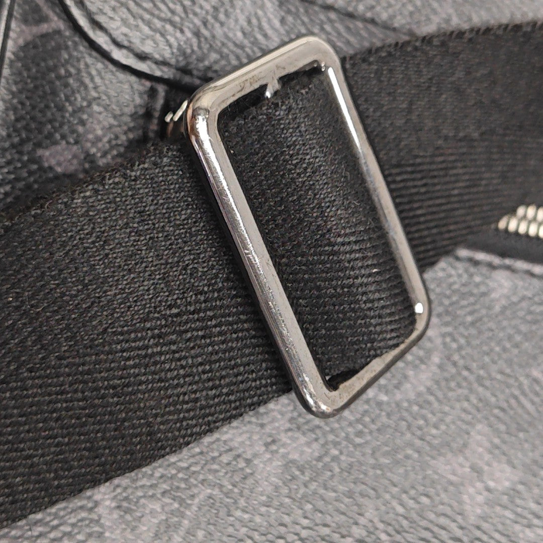 DISTRICT MM Monogram Coated Canvas Black