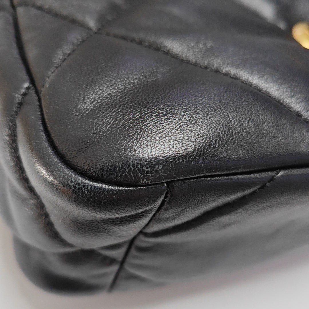 CHANEL 19 Small Quilted Lambskin Black