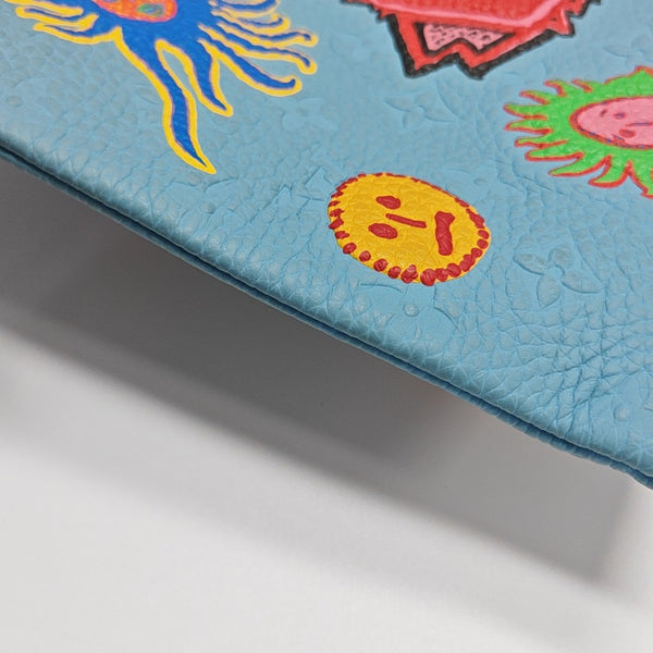 Monogram Calfskin Clutch Blue