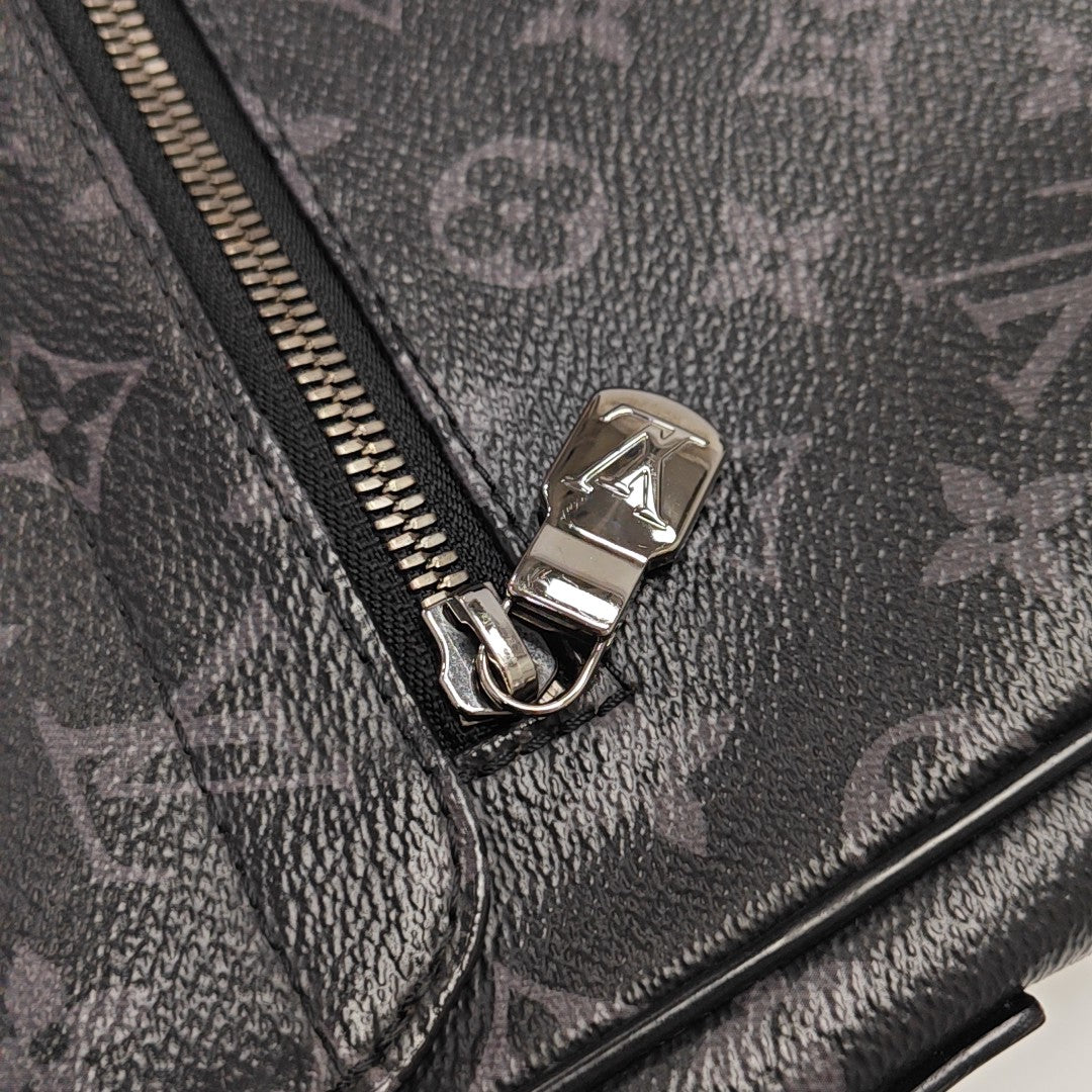 DISTRICT MM Monogram Coated Canvas Black