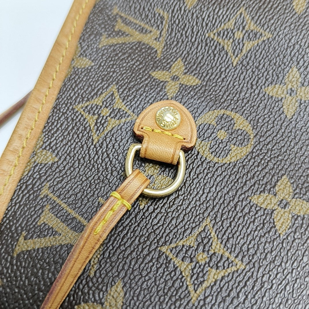 NEVERFULL MM Monogram Coated Canvas Brown