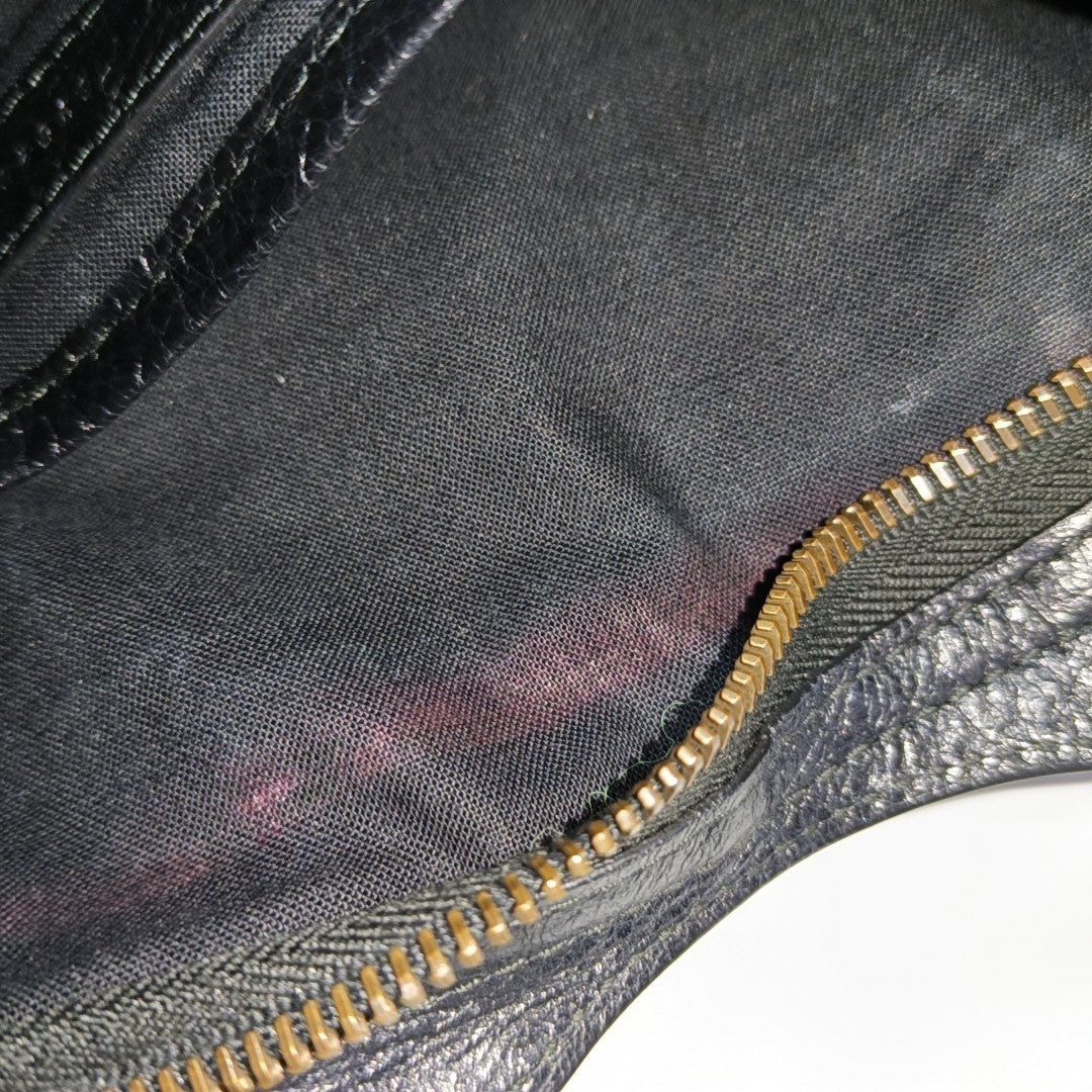 Classic Metallic Edge City Lambskin Black