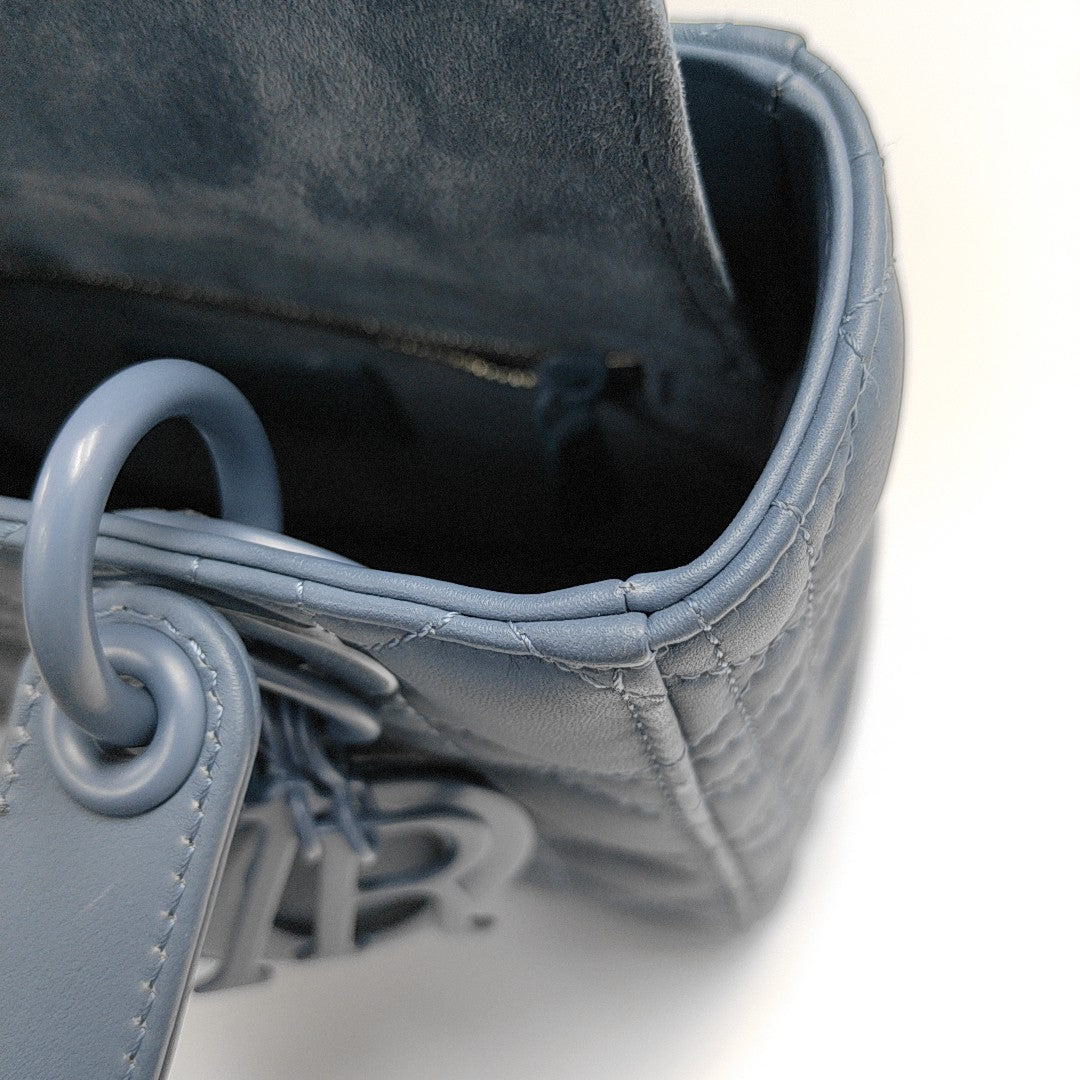 Lady Dior Small Cannage Lambskin Blue