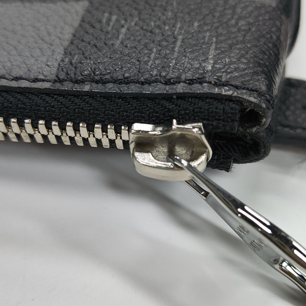 TRIO Damier Graphite Calfskin Gray