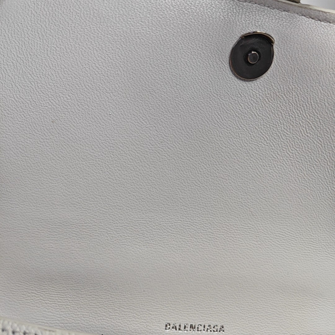 Hourglass S Calfskin White