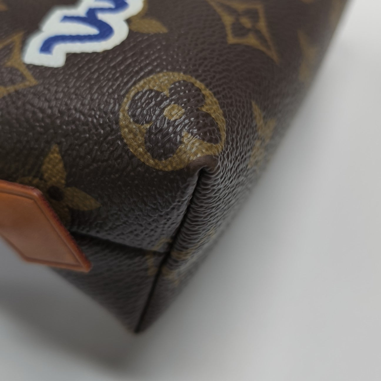 COSMETIC PM Monogram Coated Canvas Brown