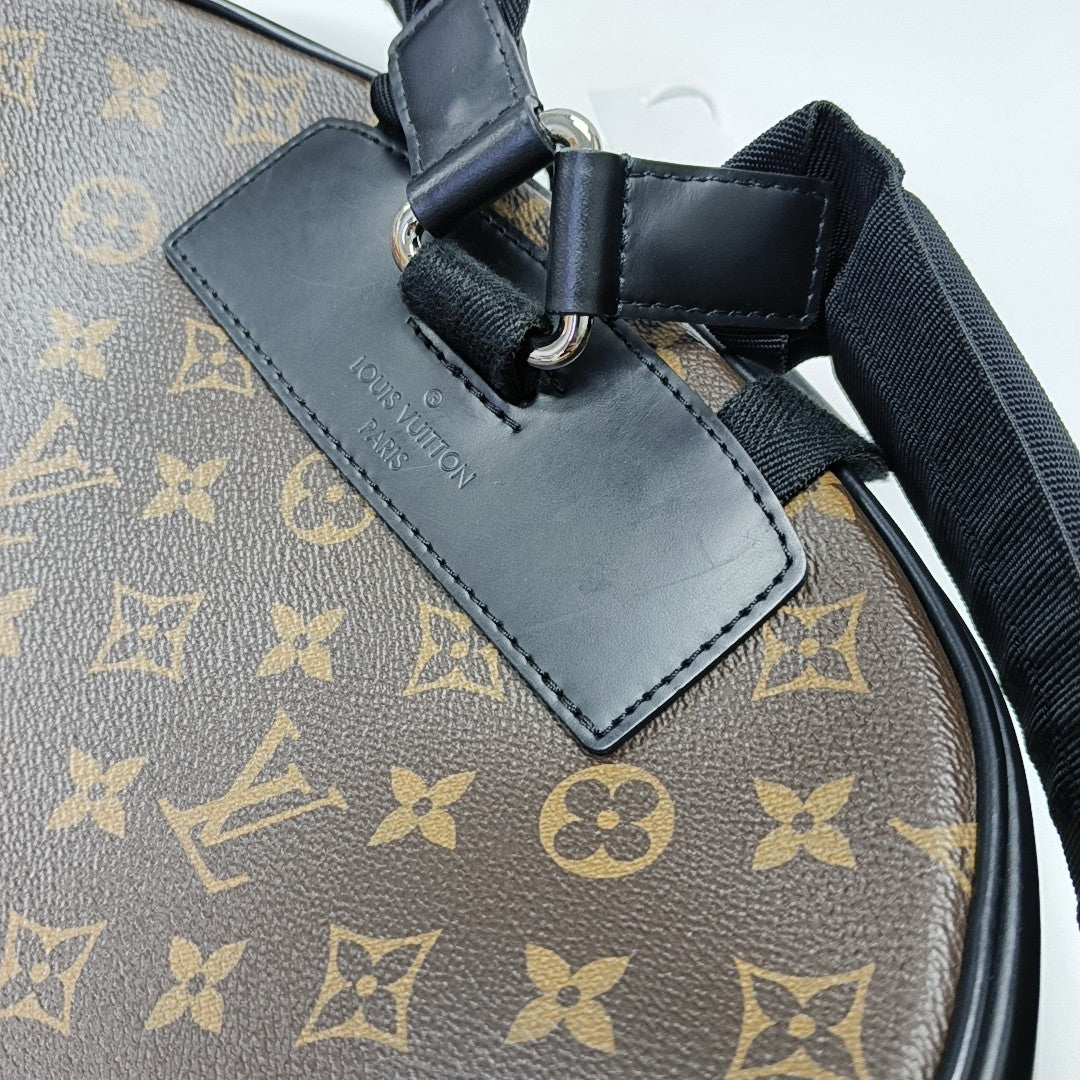 JOSH Monogram Coated Canvas Brown