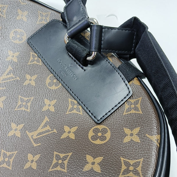 JOSH Monogram Coated Canvas Brown