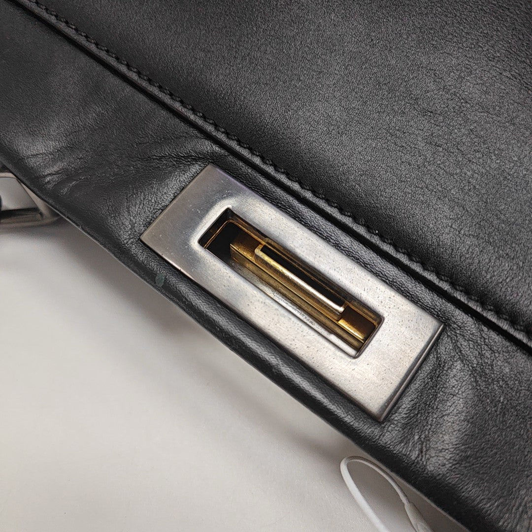 Peekaboo Medium Calfskin Black