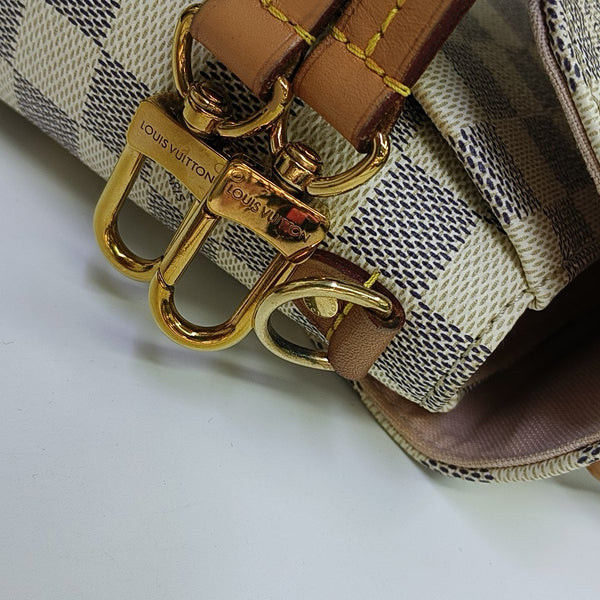 CROISETTE Damier Azur Coated Canvas White