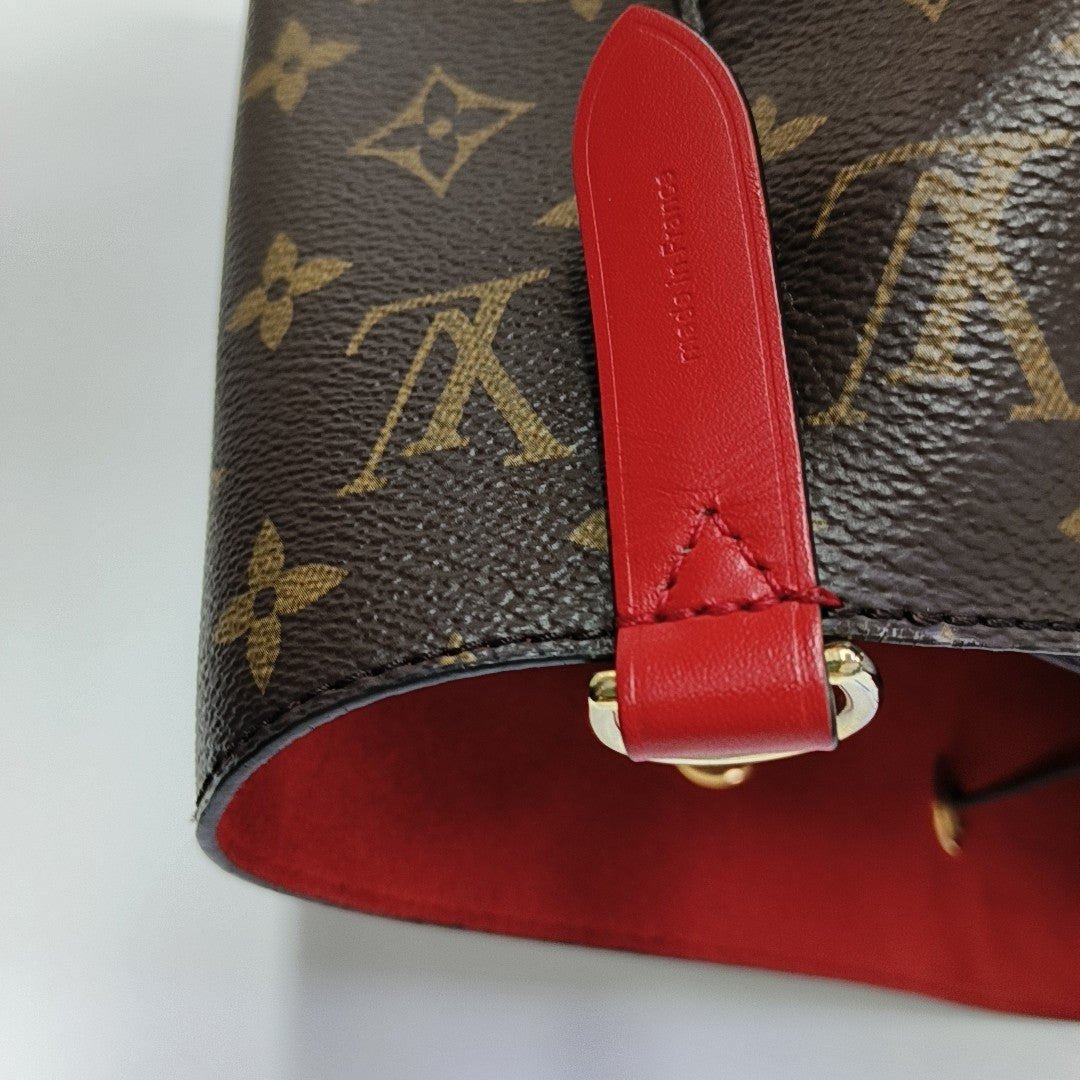 NÉONOÉ MM Monogram Coated Canvas Brown