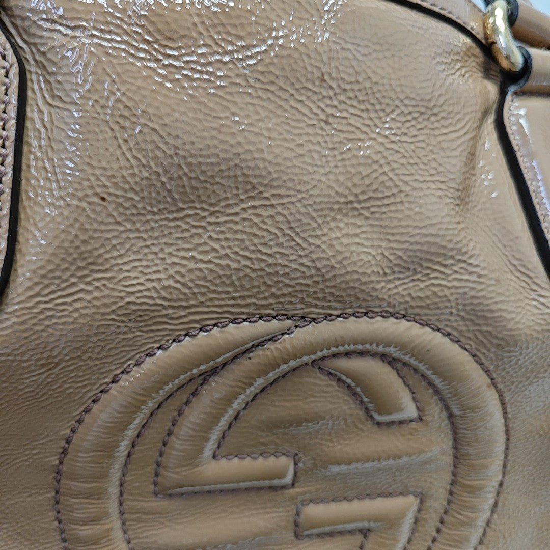 Soho Small Patent Leather Beige