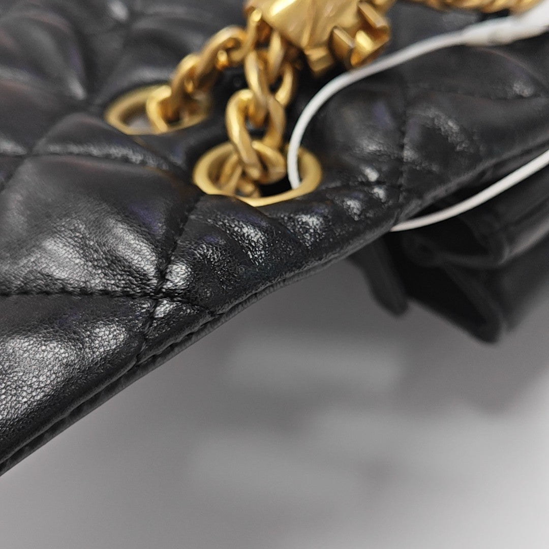 Quilted Lambskin Shoulder Bag Small Black