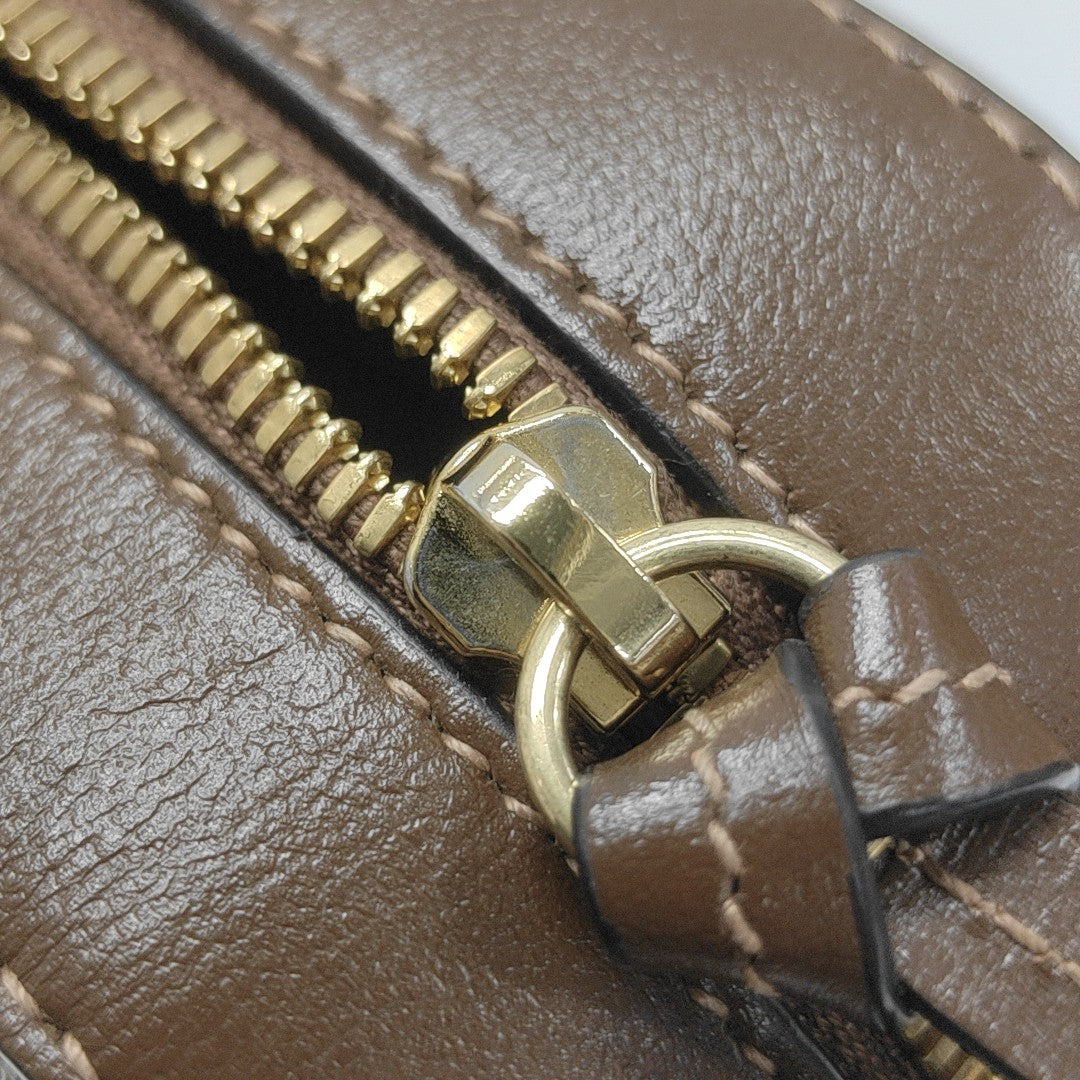 Horsebit 1955 Small Monogram Coated Canvas Beige