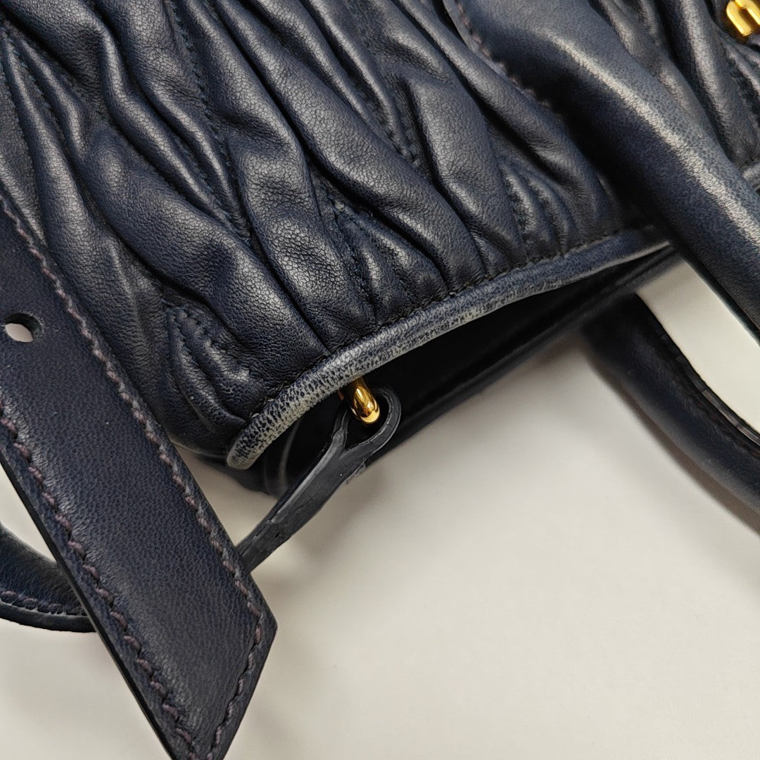 Avenue Quilted Lambskin Blue