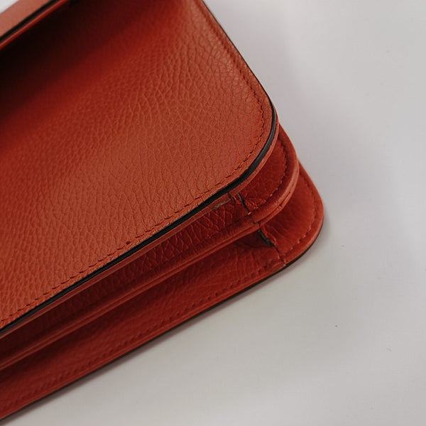 Interlocking G Large Calfskin Orange