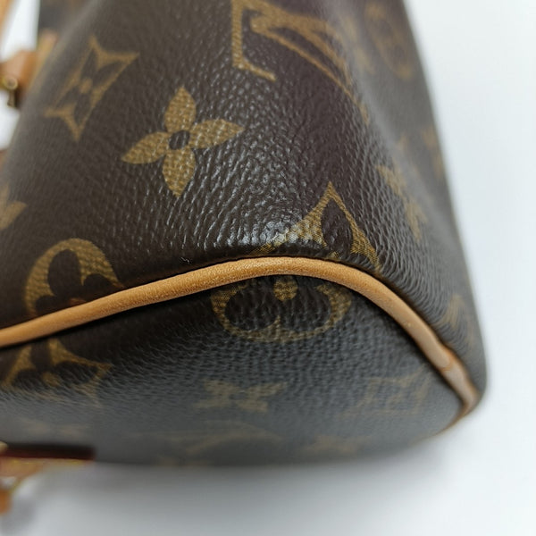 SPEEDY Nano Monogram Coated Canvas Brown