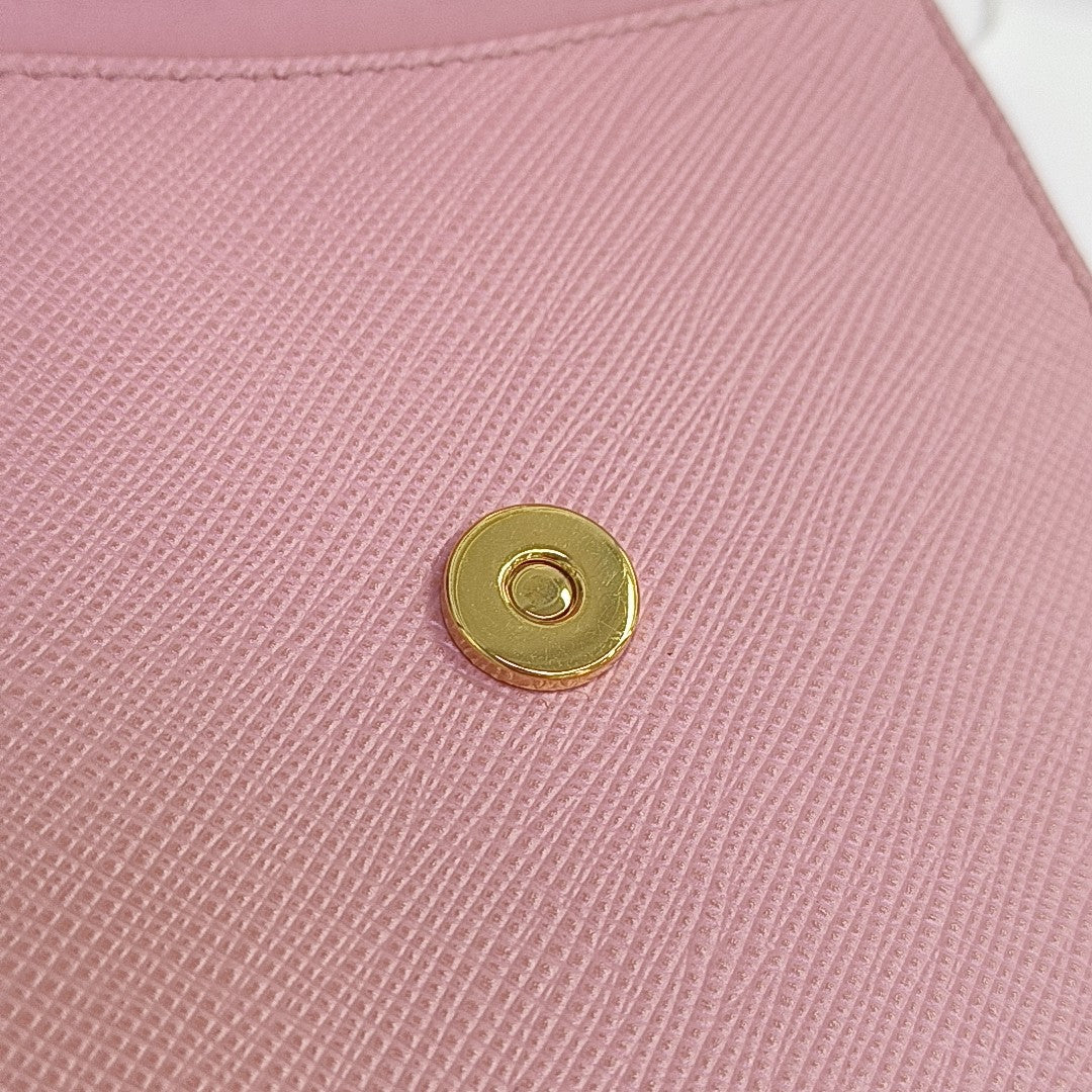 Saffiano Calfskin Shoulder Bag Pink