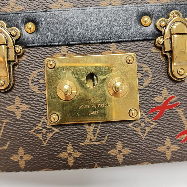 PETITE MALLE Monogram Coated Canvas Brown