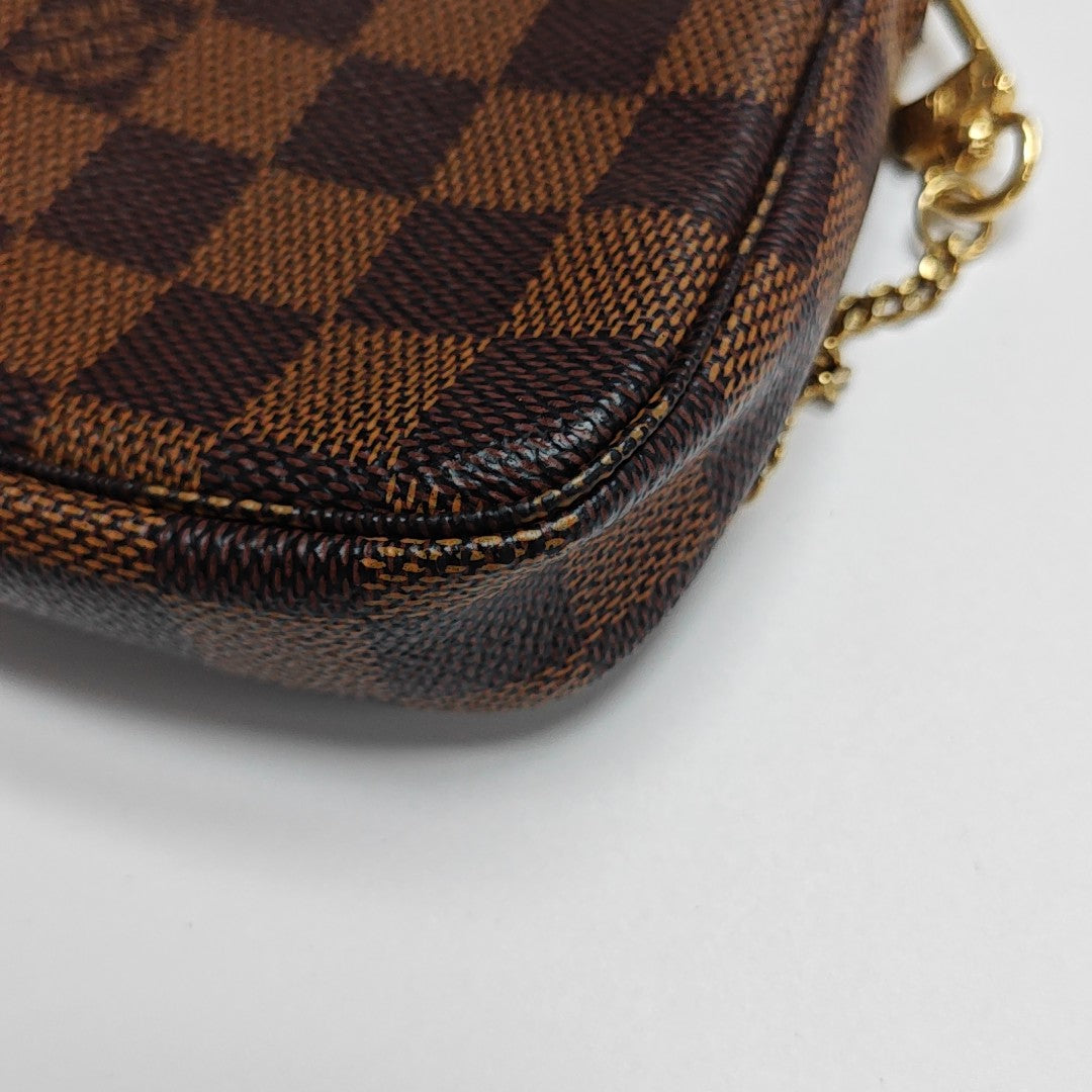 ACCESSOIRES Mini Damier Ebene Coated Canvas Brown